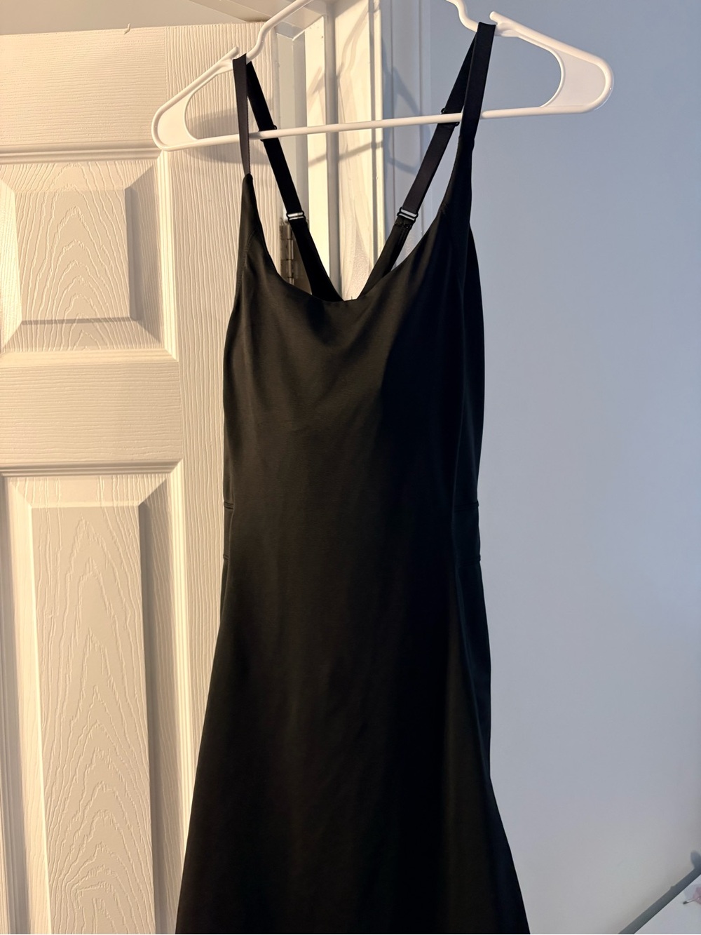 Black Women's Athletic Dress with Adjustable Straps